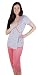 Maternity nursing 100% cotton 2-peace Pyjama Set (S, Apricot with flowers)