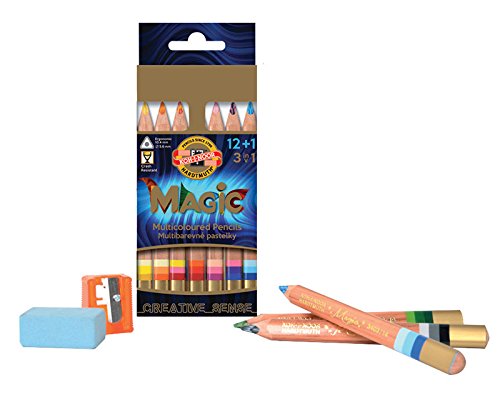 Koh-I-Noor Magic Jumbo Buntstifte mit mehrfarbiger Mine, dreieckig, farblich sortiert - 3