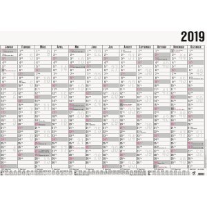 Preisvergleich Produktbild Zettler 5 x Plakatkalender 86x61cm 12 Monate Kalendarium 2019