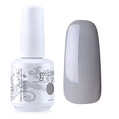Vishine Gelpolish UV LED Soak Off Varnish Color Gel Nail Polish Manicure Salon Grey(1441)