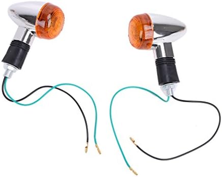 Chrome Smoke Bullet LED Turn Signal Indicator Light For Harley Custom Cafe Racer