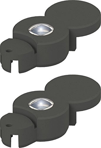 Preisvergleich Produktbild Beeteinfassung Bio Rasenkante mit Solar LED 2 Stück anthrazit