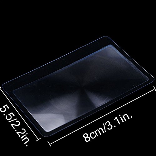GOOTRADES 20 x 3 Veces Lupa de Bolsillo para Lectura Lupas Fresnel de Forma Tarjeta Muy Conveniente Beneficioso para Leer Coser Color Transparente