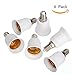 Produktbild Minger Lampenfassung Adapter Konverter E14 auf E27 Lampensockel Fassung für LED Lampen, LED Birnen, Energiesparlampen, 6 Stück [Energieklasse A+]