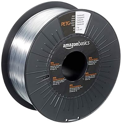 AmazonBasics Filament PETG pour imprimante 3D 1,75 mm Translucide Bobine 1 kg