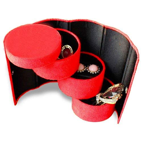 exciting Lives Pink Pretty Compact Jewellery Box Cum Organiser