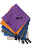 Mountain Warehouse Large Microfibre Travel Towel - 130x70cm, Light, Comfortable, Absorbent, Soft, Quick Drying Hiking Towel - Ideal For Gym, Beach & At Home Purple