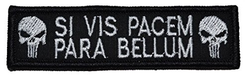 Klettverschluss Punisher Skull Si Vis Pacem Para Bellum Military Tactical Aufnäher Patch Klettband
