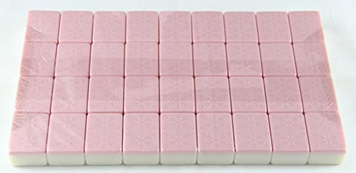 LI JING SHOP - Mahjong / Mahjong card, dorm room/ travel/ tourism Portable Mahjong, family get together entertainment desktop Chess card game, Colour: blue/ light green/ Pink / purple/ green, Size: 4.0 * 3.1 * 2.1CM, 4.2 * 3.2 * 2.2CM, 4.4 * 3.3 * 2.3CM ( Color : Powder , Size : 4.2*3.2*2.2CM )