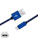 Produktbild Superior Micro USB Kabel ZRL® Nylon geflochten Micro USB 2.0 Langlebige Datenkabel für Samsung, Nexus, LG, Kindle, Motorola, Sony, Android und mehr