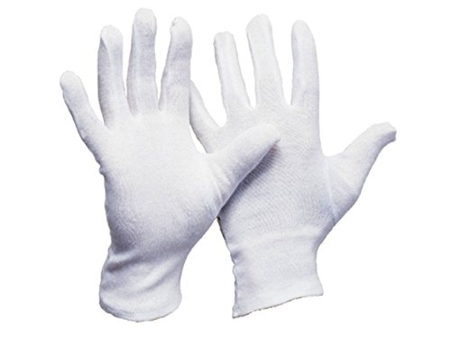 12 Paar Baumwollhandschuhe weiß Trikothandschuhe Baumwoll Trikot