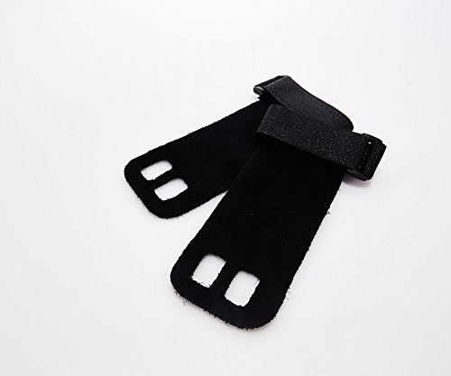 Suprfit Gymnastic Grips | Gymnastik Handschuh | Turn Riemchen | Hand Schutz | Crossfit Turnen Fitness WOD | Leder | Schwarz, Weiß oder Blau | XS bis XL - 4