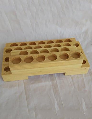 GAOCHAOXIANGJYH Essential Oil Box European Style Simple Wood 4th Floor Oil Display Stand Storage Rack 30 Cells Shelf Care