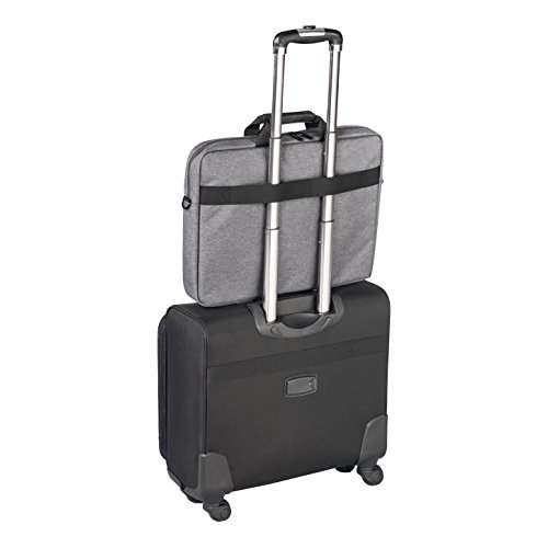 PEDEA Lifestyle Notebooktasche f  r 15 6 Zoll  39 6cm  mit Zubeh  rfach Schultergurt  grau
