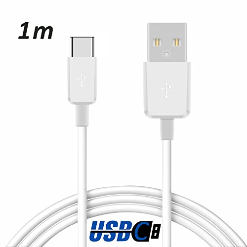 Original COVERLOUNGE – USB Typ C Kabel [2-Pack] / Datenkabel / Ladekabel [2.1 A] für alle Samsung Smartphones mit USB Typ C Anschluss | Farbe: weiß | Länge: 1 Meter / 1m - 2