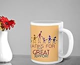 TIEDRIBBONS Thanks Quotation_Thank You for Support_Mug(325ml,Brown)