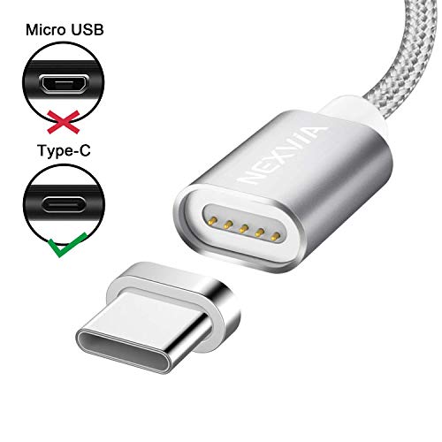 C  ble USB Type C Magn  tique  NEXVIA 1M C  ble USB C Chargeur Magn  tique Nylon Tress   Cordon Data Synchro et Charge Rapide pour Samsung S9 S8 Plus A8  Huawei P10 P20 Pro  Honor View 10  LG V30 G6  OnePlus 5T  Honor 9  Xiaomi Mi A1 Argent
