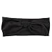 Susenstone Baby Kids Girls Rabbit Bow Ear Hairband Headband Turban Knot Head Wraps (Black)
