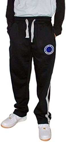 Exodus New Men’s Boys Fleece Tracksuit Bottoms Striped Casual Gym Jogging Joggers Sweat Pants (L, Black)