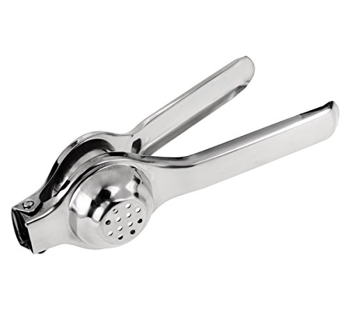 Homdox Limettenpresse Zitronenpresse Orangenpresse Saftpressen Zitruspresse manuell Haushaltsgeräte aus Edelstahl, Silber - 3