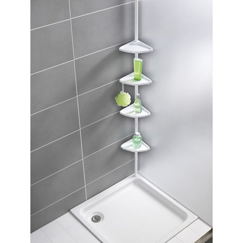 Preisvergleich Produktbild Wenko Regal Teleskop Eck-Badezimmer – Weiß