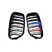 Produktbild WANOOS Schwarz Glänzend Mehrfarbig Vorne Nieren Grill Doppelsteg Gitter für BMW F20 LCI 118i 120i 2015-2016