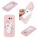 Produktbild Xifanzi Weich Silikon Hülle für Samsung Galaxy S7 Einhorn-Entwurf Bling Hülse 3D Einhorn Glitzern Design TPU Zurück Bumper Schutzhülle Rosa Back Case Handytasche Handyhülle