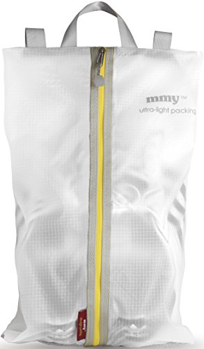 mmyTM Ultra Light Packing Shoe Sac (White/Lemon Yellow)