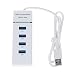 LipiWorld 4 Port USB HUB SuperSpeed 3.0 Portable Mini-Hub "Parking Strip" - Bus Powered - For Pendrive, Mouse, Keyboards, Camera, Mobile, Tablet, PC, Laptop, TV Etc (White) RS.389.00