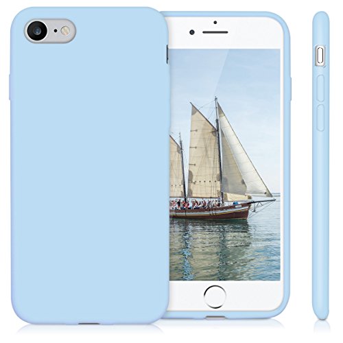 kwmobile Funda para Apple iPhone 7 8 - Carcasa para m  vil en  TPU Silicona  - Protector  Trasero  en  Azul Claro Mate 