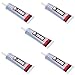 Produktbild MMOBIEL 5er Pack B-7000 Mehrzweck Flüssig Kleber Extrem Stark Glue Semi Fluid Transperent selbstklebend Klebstoff 110ML / 3,7 OZ Tube für Arbeiten an Kleingeräten und Smartphones