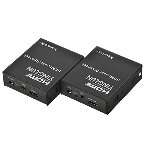 YINGLUN 3D HDMI Extender über Ethernet CAT5E/CAT6 Kabel TCP/IP Standard Sender HD Video Quellegerät verteilt von Netwerk Router oder Ethernet Switch bis 393ft - 2