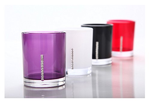 Yiyida Edle mit Strass besetzte WC Bad Set Badset Garnitur SZ 7-teilig Seifenspender Zahnbürstenhalter Zahnputzbecher WC Bürste Gewebekasten Seifenschale aus Acryl ,Weiß - 4