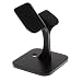 Produktbild perfk 2 in 1 Aluminiumlegierung Handy und Smart Watch Halter Stand Desktop Ladestation Station Halterung Cradle Organizer - Schwarz