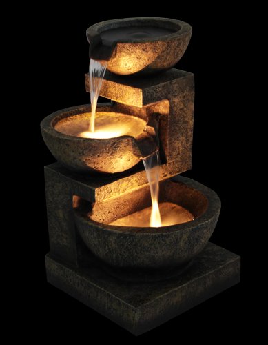 3-Schalen-Brunnen mit Beleuchtung - 6