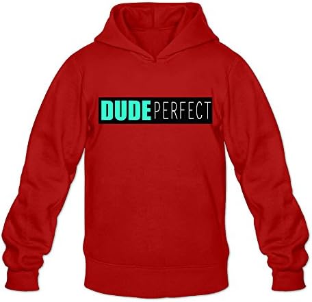 Dude Perfect Logo3 Personalize Hooded Sweatshirts For Teen -  Red - 