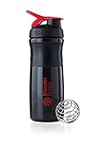 828ml bzw. 28oz BlenderBottle Sportmixer Tritan Shaker  PRotein Shaker  Wasserflasche  Diät shaker (28oz / 820ml) - Schwarz Rot
