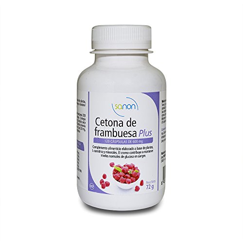 SANON Cetona de Frambuesa Plus 120 cápsulas de 600 mg