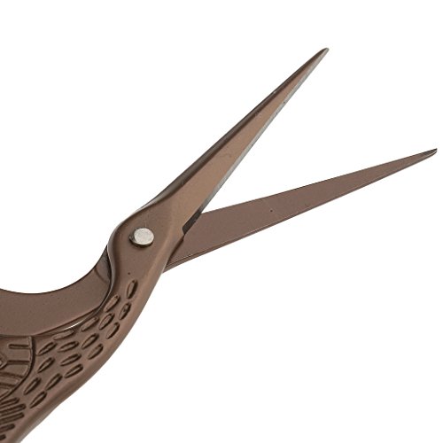 MagiDeal Vintage Stork Embroidery Edelstahl Schere – Grüne Bronze 11,5cm - 4