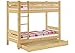 Produktbild Erst-Holz® Massivholz-Etagenbett 90x200 Stockbett Kiefer teilbar 2 Rollroste Bettkasten 60.16-09 T100 S1