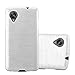 Produktbild Cadorabo Hülle für LG Nexus 5 - Hülle in Silber – Handyhülle aus TPU Silikon in gebürsteter Edelstahloptik (Brushed) Silikonhülle Schutzhülle Soft Back Cover Case Bumper