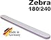 NAILFUN 10 Straight Zebra Nail Files - Grit 180/240