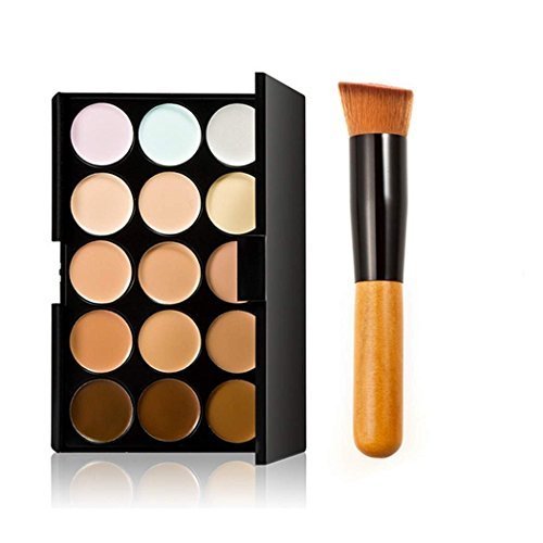 Landsell?15?Color Professional Concealer Camouflage Foundation Make-up Palette Set mit Bürste