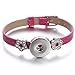 Produktbild DLIAAN Armbänder Snap Schmuck 18 Mm Druckknopf Armbänder Leder Mode Elegant Rose Red Crystal Blumen Charm Armband Uhren