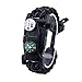 Produktbild Einstellbare Überleben Armband, 7 Core Paracord 20 in 1 Notfall-Sport Zahnrad Satz Outdoor Survival Kit mit LED SOS Licht, Kompass, Rettungspfeife, Fire Starter Multi-Tool für Wildnis Abenteuer