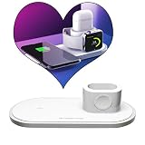 NEU！ 2019-3 in 1 10W Kabelloses Ladegerät - für Apple Watch Serie 1/2/3 Für Apple iPhone 8/8 Plus/X/X/XS/XS/XR/Für Samsung Glaxy Note 5 / S6 / S8 Plus (Weiß)