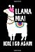 Produktbild Llama Mia Here I Go Again: A Blank Lined Journal For Llama Lovers