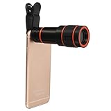 Lentes Movil 12x Zoom,Hizek Lentes para Camara Telefono Universal Fisheye Objetivo de Ángulo Amplio para iPhone 6 / 6 Plus / 5S / 5 , Samsung Galaxy S6 / S6 Edge / S5, HTC, etc