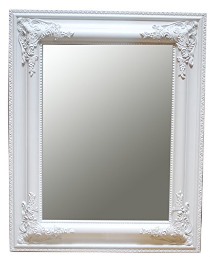 Spiegel Wandspiegel WENDY weiß Barock 50 x 40 cm
