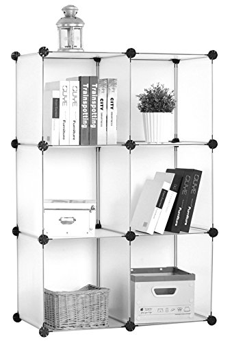 Kronenburg Regalsystem Steckregal Schrank Regal Kleiderschrank Garderobe – 184 x 148 x 37 cm – Transparent - 6